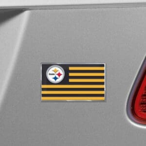 Pittsburgh Steelers State Flag Aluminum Embossed Emblem