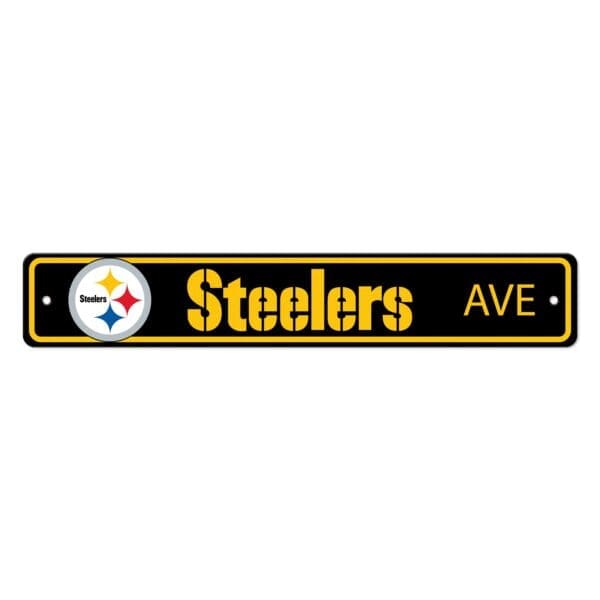 Pittsburgh Steelers Team Color Street Sign Decor 4in. X 24in. Lightweight 1 scaled