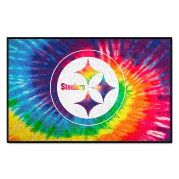 Pittsburgh Steelers Tie Dye Starter Mat Accent Rug 19in. x 30in 1 scaled