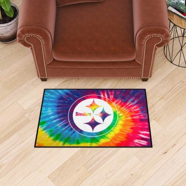 Pittsburgh Steelers Tie Dye Starter Mat Accent Rug - 19in. x 30in.