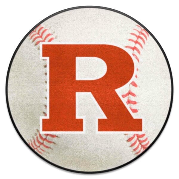 Rutgers Scarlett Knights Baseball Rug 27in. Diameter 1 scaled