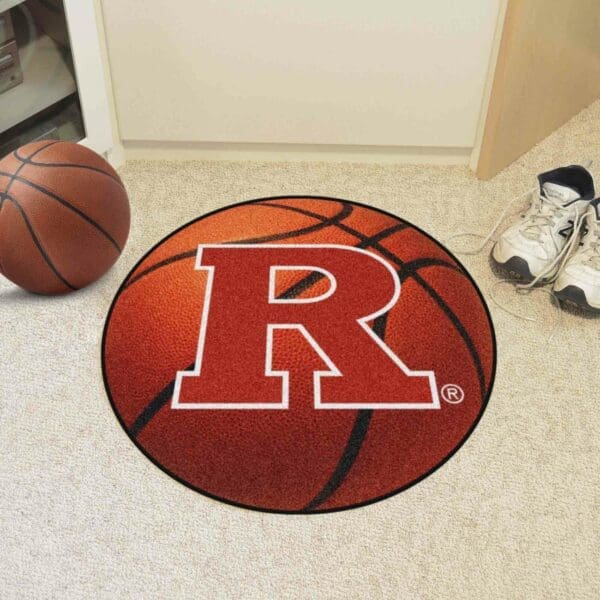 Rutgers Scarlett Knights Basketball Rug - 27in. Diameter