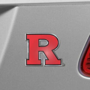 Rutgers Scarlett Knights Heavy Duty Aluminum Embossed Color Emblem