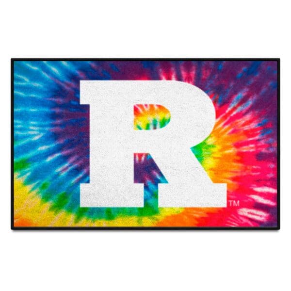 Rutgers Scarlett Knights Tie Dye Starter Mat Accent Rug 19in. x 30in 1 scaled