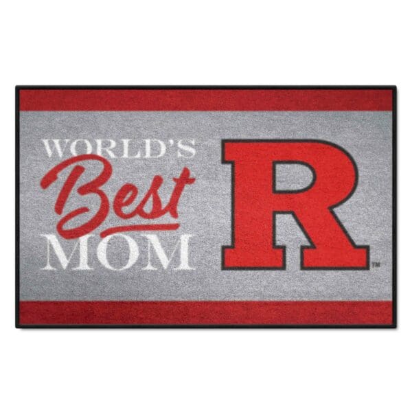 Rutgers Scarlett Knights Worlds Best Mom Starter Mat Accent Rug 19in. x 30in 1 scaled