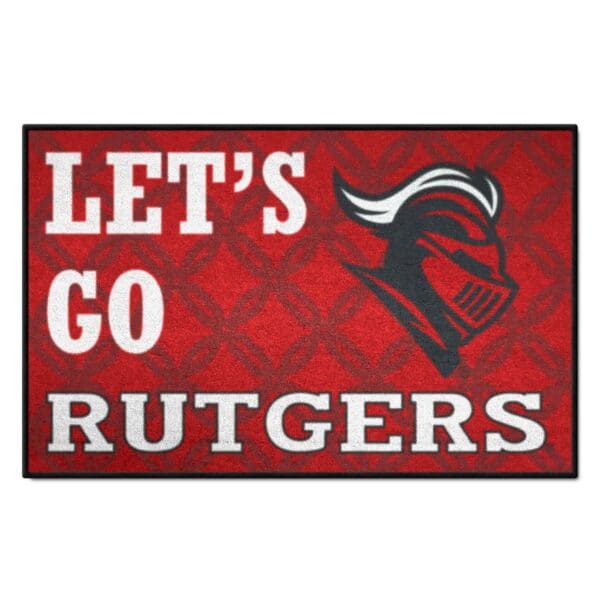 Rutgers Starter Mat Accent Rug 19in. x 30in. Slogan Design 1 scaled
