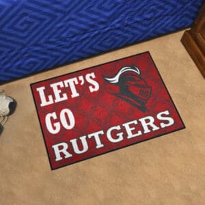 Rutgers Starter Mat Accent Rug - 19in. x 30in. Slogan Design