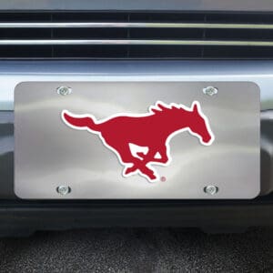 SMU Mustangs 3D Stainless Steel License Plate