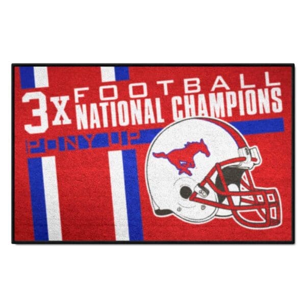 SMU Mustangs Dynasty Starter Mat Accent Rug 19in. x 30in 1 scaled