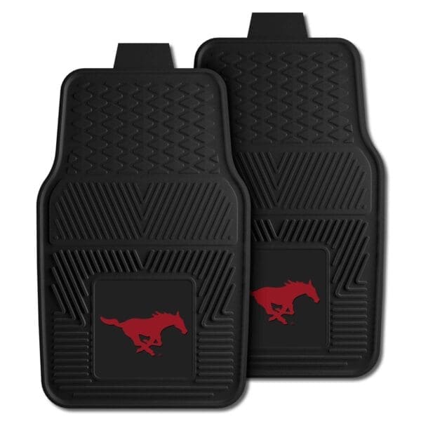SMU Mustangs Heavy Duty Car Mat Set 2 Pieces 1 scaled