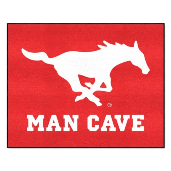 SMU Mustangs Man Cave All Star Rug 34 in. x 42.5 in 1 scaled