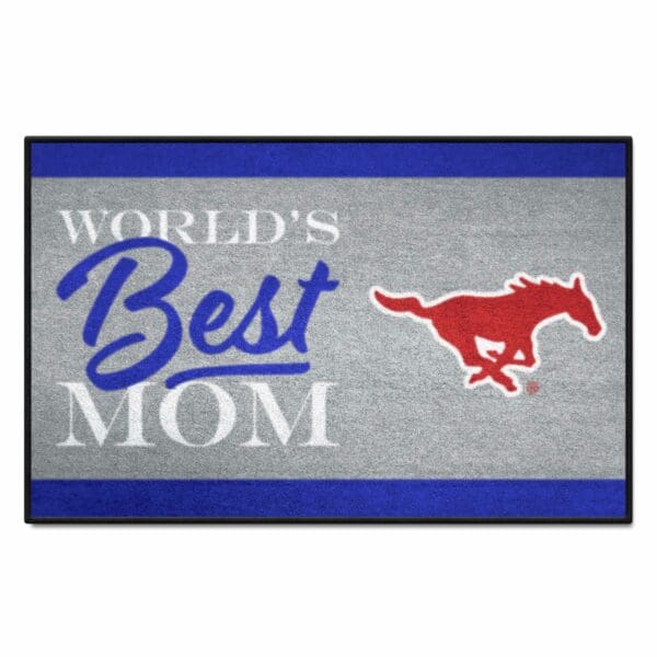 SMU Mustangs Worlds Best Mom Starter Mat Accent Rug 19in. x 30in 1 scaled