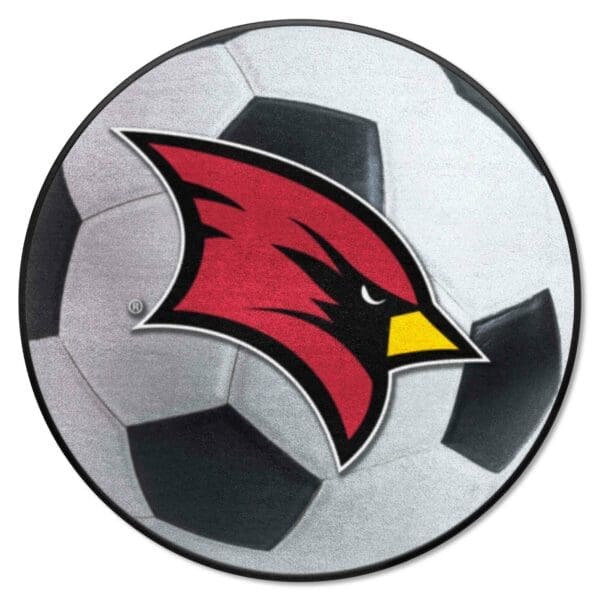 Saginaw Valley State Cardinals Soccer Ball Rug 27in. Diameter 1 scaled