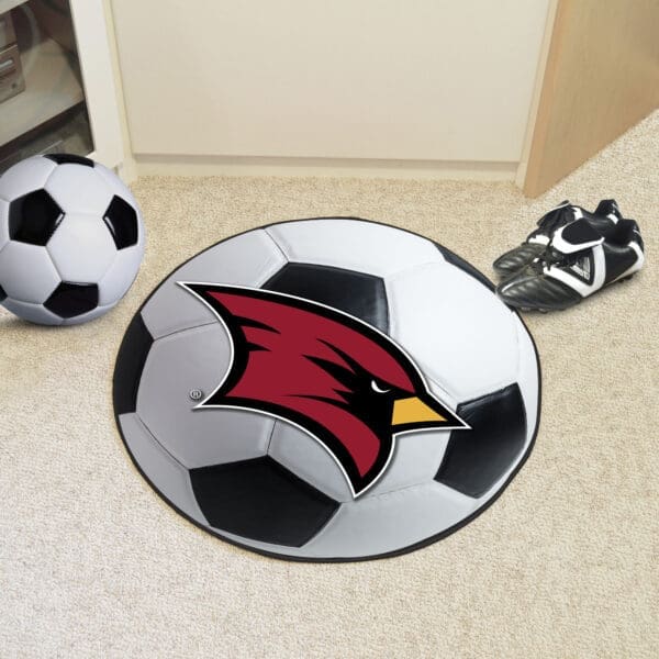 Saginaw Valley State Cardinals Soccer Ball Rug - 27in. Diameter