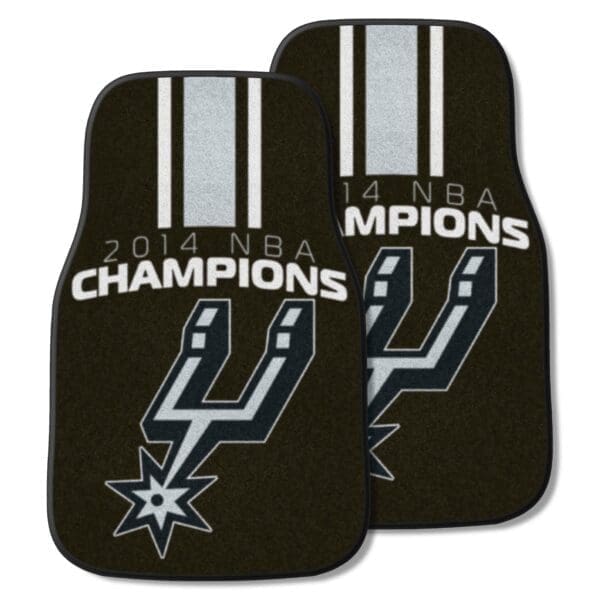 San Antonio Spurs 2014 NBA Champions Front Carpet Car Mat Set 2 Pieces 16971 1 scaled