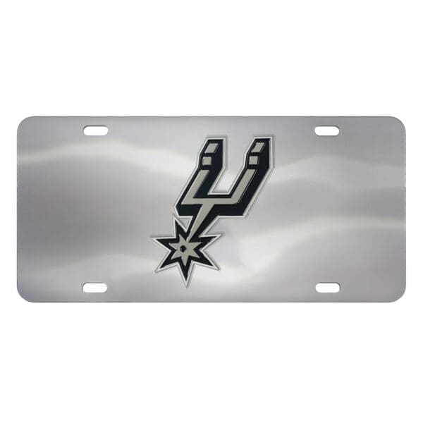 San Antonio Spurs 3D Stainless Steel License Plate 28630 1
