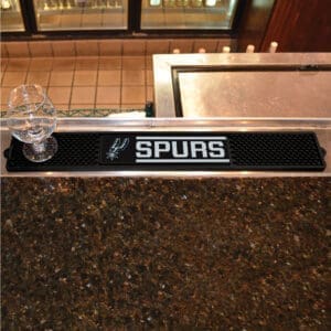 San Antonio Spurs Bar Drink Mat - 3.25in. x 24in.-14053