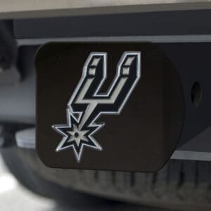 San Antonio Spurs Black Metal Hitch Cover - 3D Color Emblem-22746