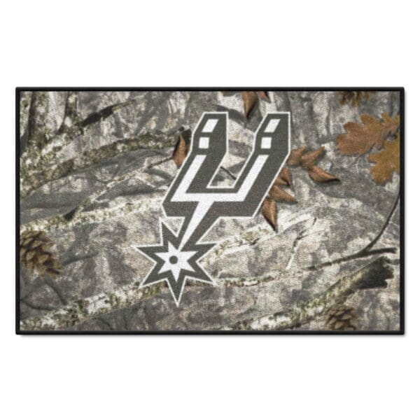 San Antonio Spurs Camo Starter Mat Accent Rug 19in. x 30in. 34418 1 scaled