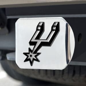 San Antonio Spurs Chrome Metal Hitch Cover with Chrome Metal 3D Emblem-15138