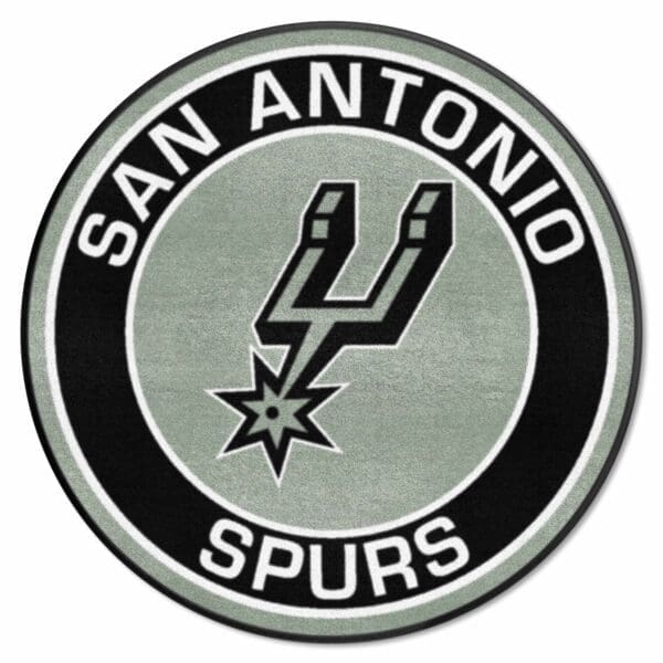 San Antonio Spurs Roundel Rug 27in. Diameter 18852 1 scaled