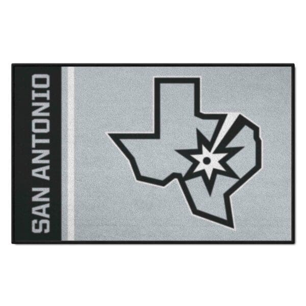 San Antonio Spurs Starter Mat Accent Rug 19in. x 30in. Uniform Design 17929 1 scaled