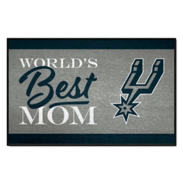 San Antonio Spurs Worlds Best Mom Starter Mat Accent Rug 19in. x 30in. 34195 1 scaled