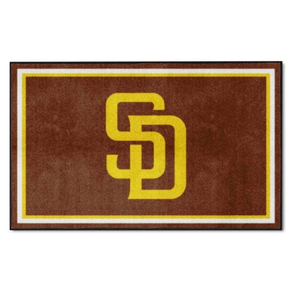 San Diego Padres 4ft. x 6ft. Plush Area Rug 1 1 scaled