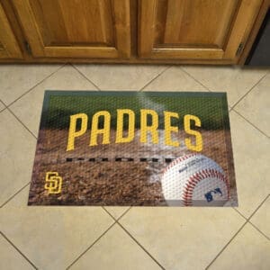 San Diego Padres Rubber Scraper Door Mat