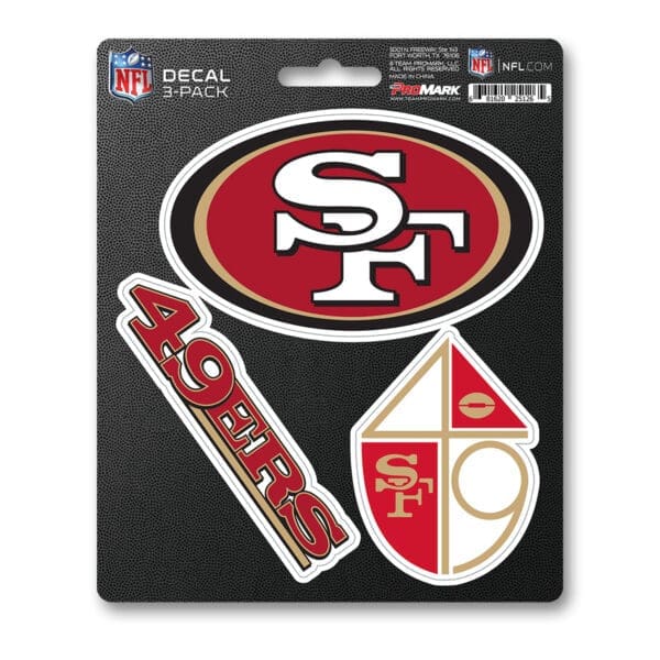 San Francisco 49ers 3 Piece Decal Sticker Set 1