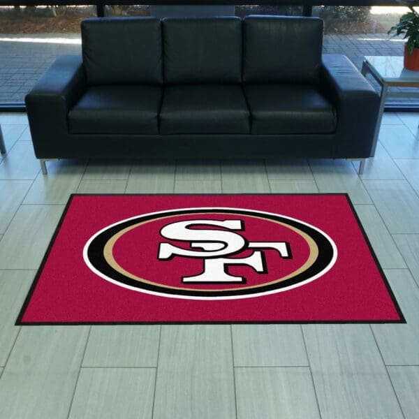 San Francisco 49ers 4X6 High-Traffic Mat with Durable Rubber Backing - Landscape Orientation