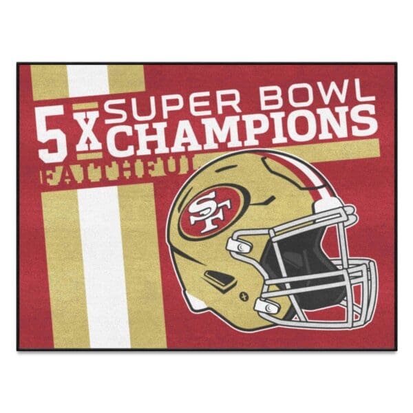 San Francisco 49ers All Star Rug 34 in. x 42.5 in. Plush Area Rug 1 scaled