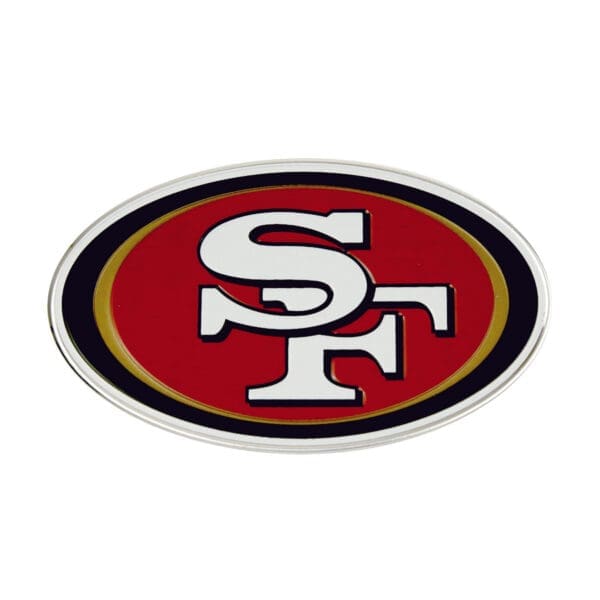 San Francisco 49ers Heavy Duty Aluminum Embossed Color Emblem 1