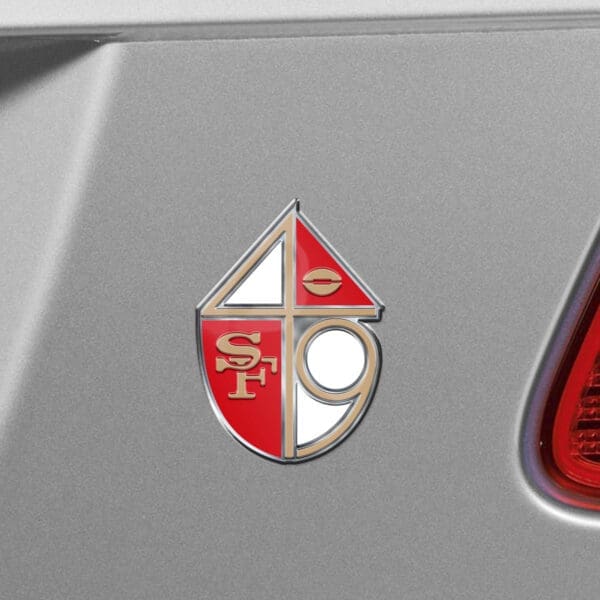 San Francisco 49ers Heavy Duty Aluminum Embossed Color Emblem - Alternate