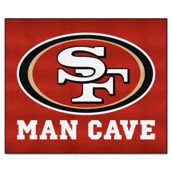 San Francisco 49ers Man Cave Tailgater Rug 5ft. x 6ft 1 scaled