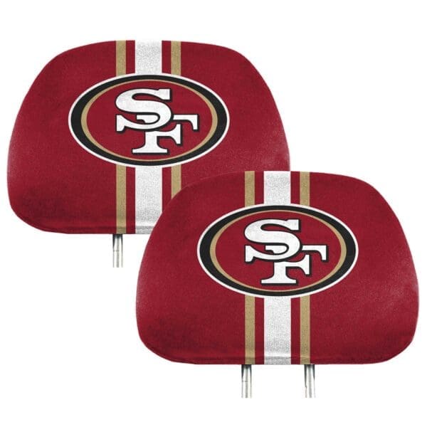 San Francisco 49ers Printed Head Rest Cover Set 2 Pieces 1 scaled