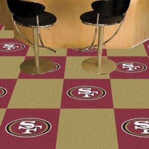 San Francisco 49ers Team Carpet Tiles - 45 Sq Ft.