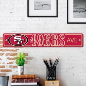 San Francisco 49ers Team Color Street Sign Décor 4in. X 24in. Lightweight