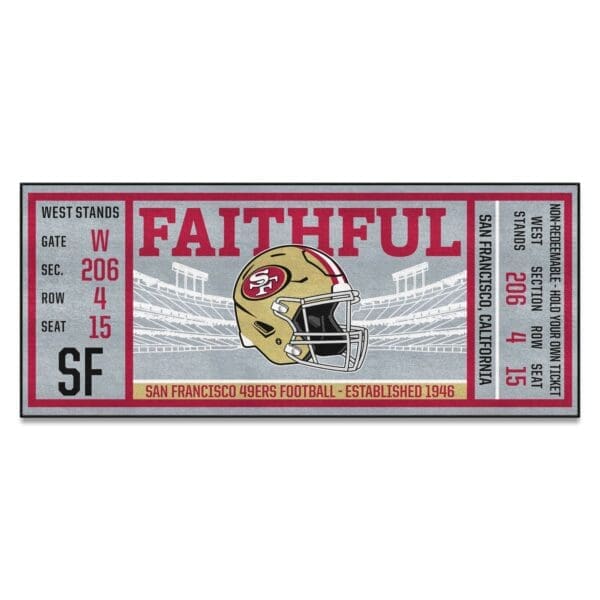 San Francisco 49ers Ticket Runner Rug 30in. x 72in 1 scaled