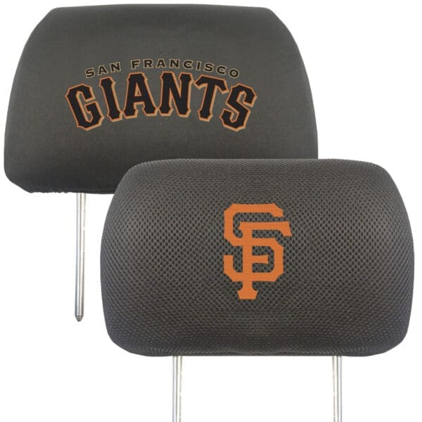San Francisco Giants Embroidered Head Rest Cover Set 2 Pieces 1