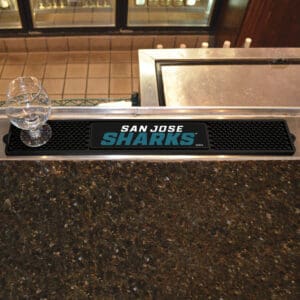 San Jose Sharks Bar Drink Mat - 3.25in. x 24in.-14067
