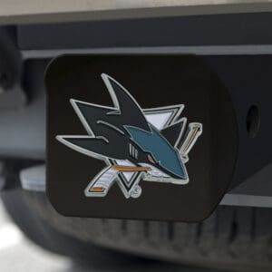 San Jose Sharks Black Metal Hitch Cover - 3D Color Emblem-25090