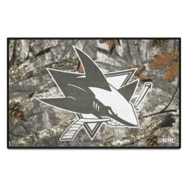 San Jose Sharks Camo Starter Mat Accent Rug 19in. x 30in. 34505 1 scaled
