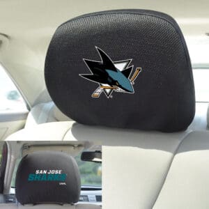 San Jose Sharks Embroidered Head Rest Cover Set - 2 Pieces-25089