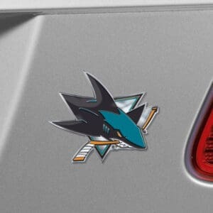 San Jose Sharks Heavy Duty Aluminum Embossed Color Emblem-60500