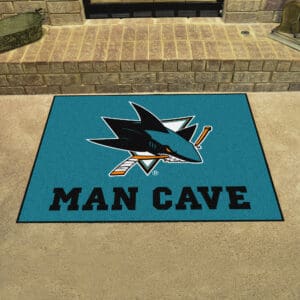 San Jose Sharks Man Cave All-Star Rug - 34 in. x 42.5 in.-14481