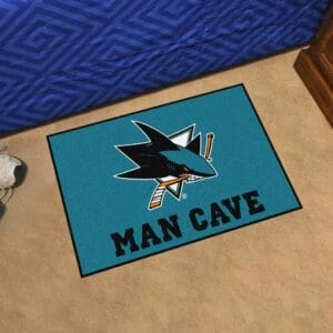 San Jose Sharks Man Cave Starter Mat Accent Rug - 19in. x 30in.-14482
