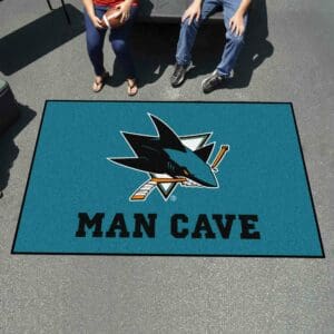 San Jose Sharks Man Cave Ulti-Mat Rug - 5ft. x 8ft.-14483