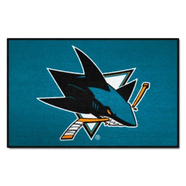 San Jose Sharks Starter Mat Accent Rug 19in. x 30in. 10667 1 scaled