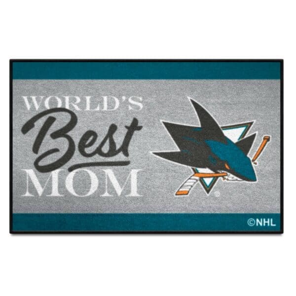 San Jose Sharks Worlds Best Mom Starter Mat Accent Rug 19in. x 30in. 34160 1 scaled
